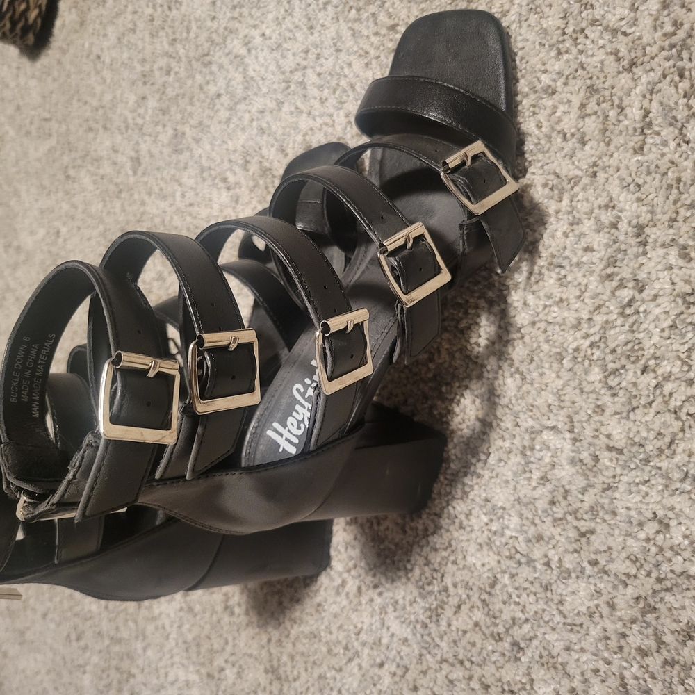 Corky's Black Strappy Heeled Sandals